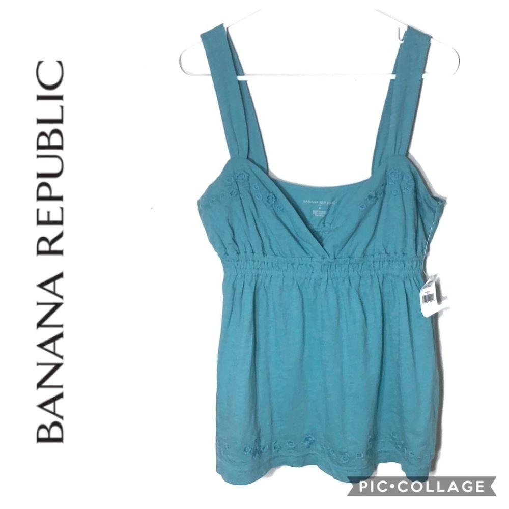 Banana Republic Blue Tank NWT Small Blouse Top Shirt
